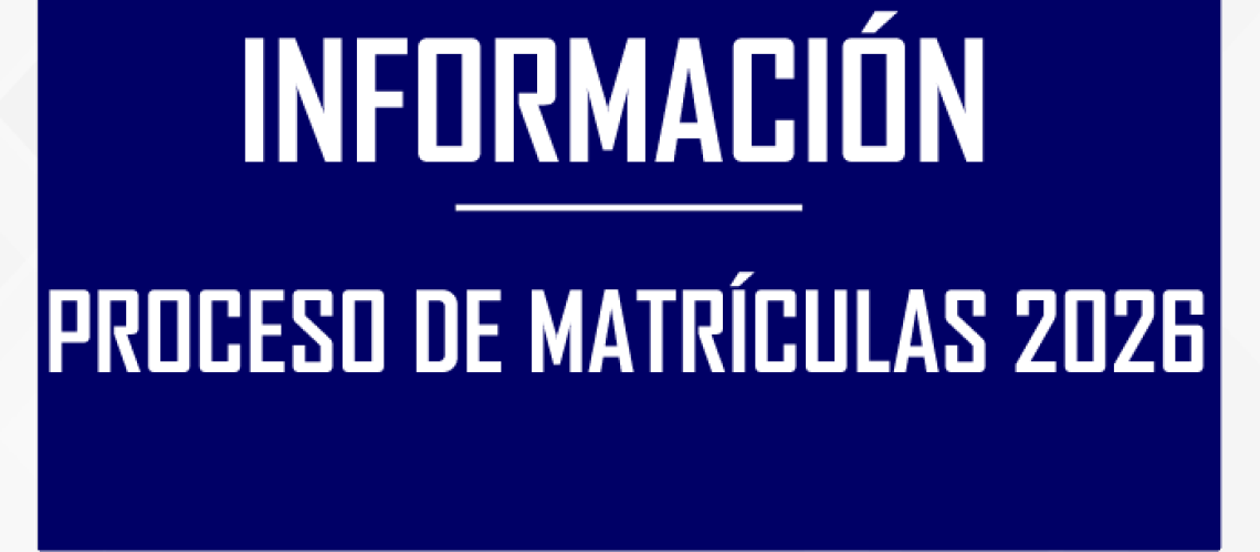 MATRICULAS 2026