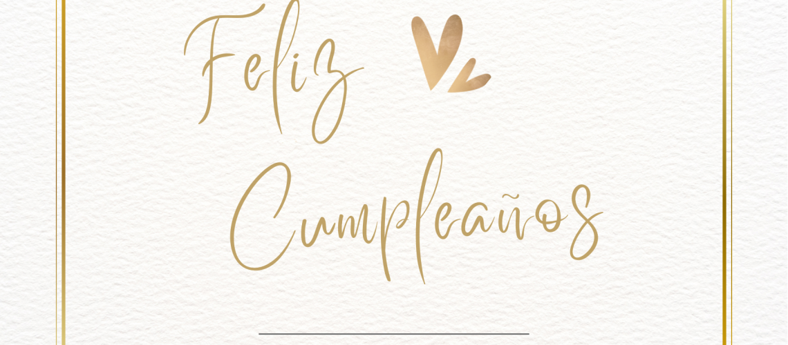 Tarjeta de Felicitación de Cumpleaños Sencilla Clásica Dorado