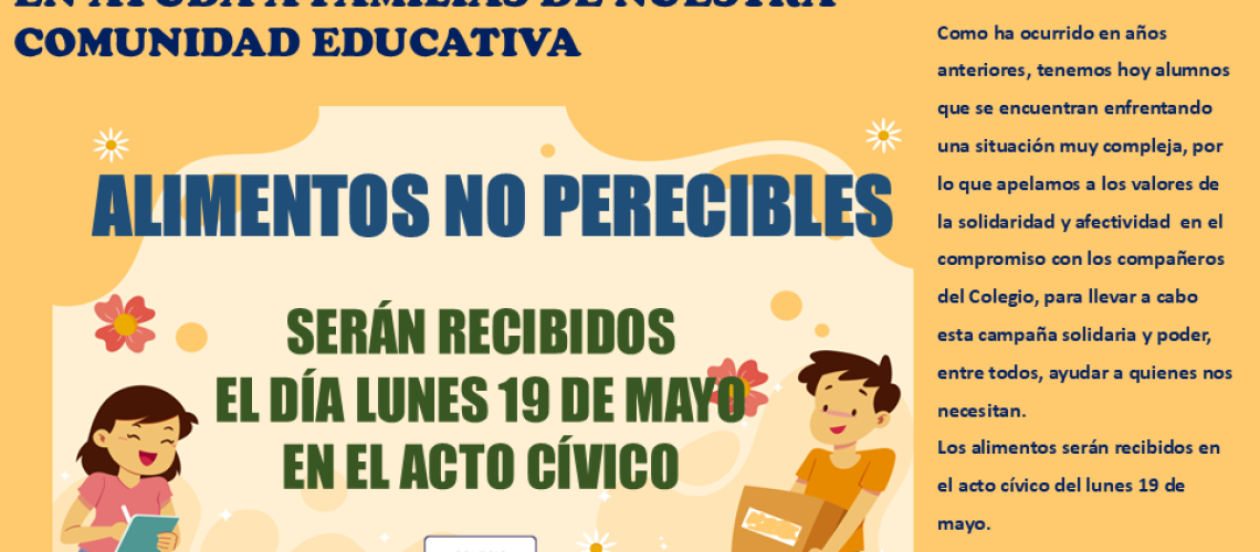 CAMPAÑA|CAMPAÑA|campaña solidaria mayo